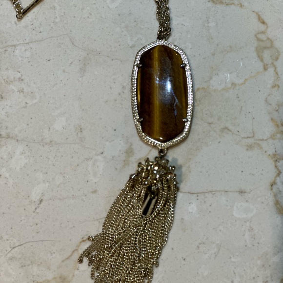 Kendra Scott Rayne Tiger’s Eye Necklace - Picture 3 of 5